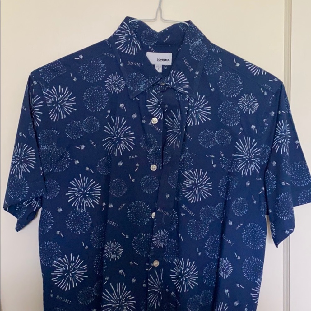 Button Down Fireworks Shirt